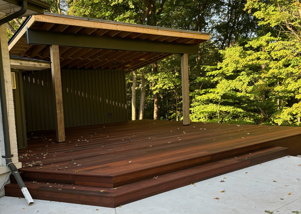 An IPE deck made with our materials